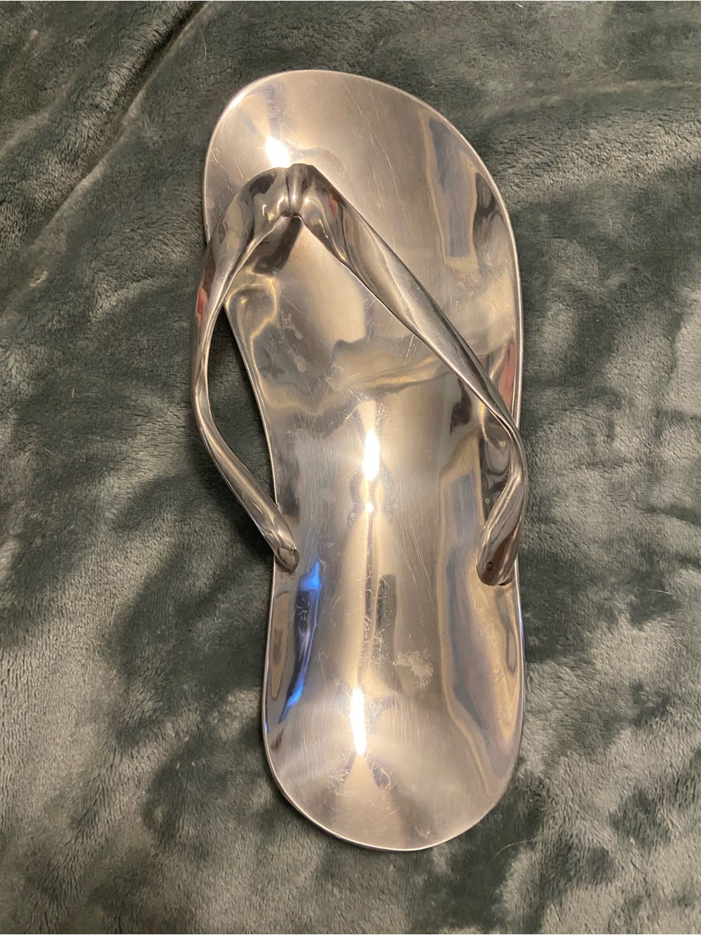 Mariposa Silver Metallic Flip Flop Sandal